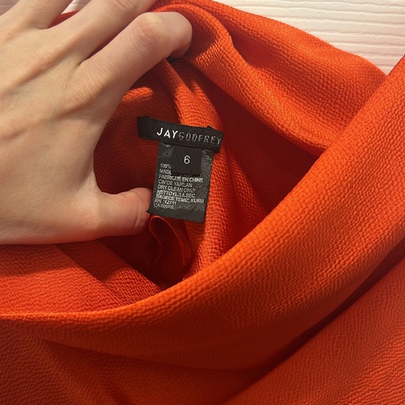 Jay Godfrey Justine Dress in Sunkist - Picture 6 of 7